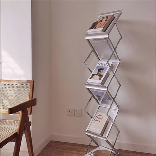 Kệ magazine acrylic ziczac đựng báo tạp chí decor