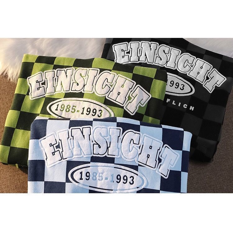 Áo hoodie in họa tiết caro 3 màu phong cách vintage cho nam và nữ | BigBuy360 - bigbuy360.vn