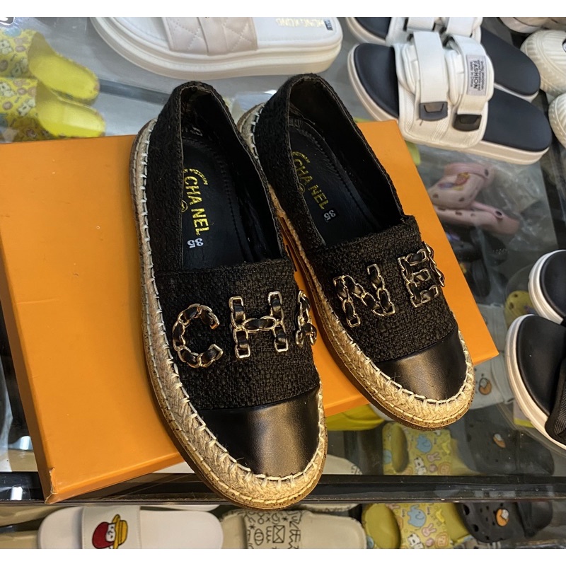 Giày slip on đế cói da hàng l1