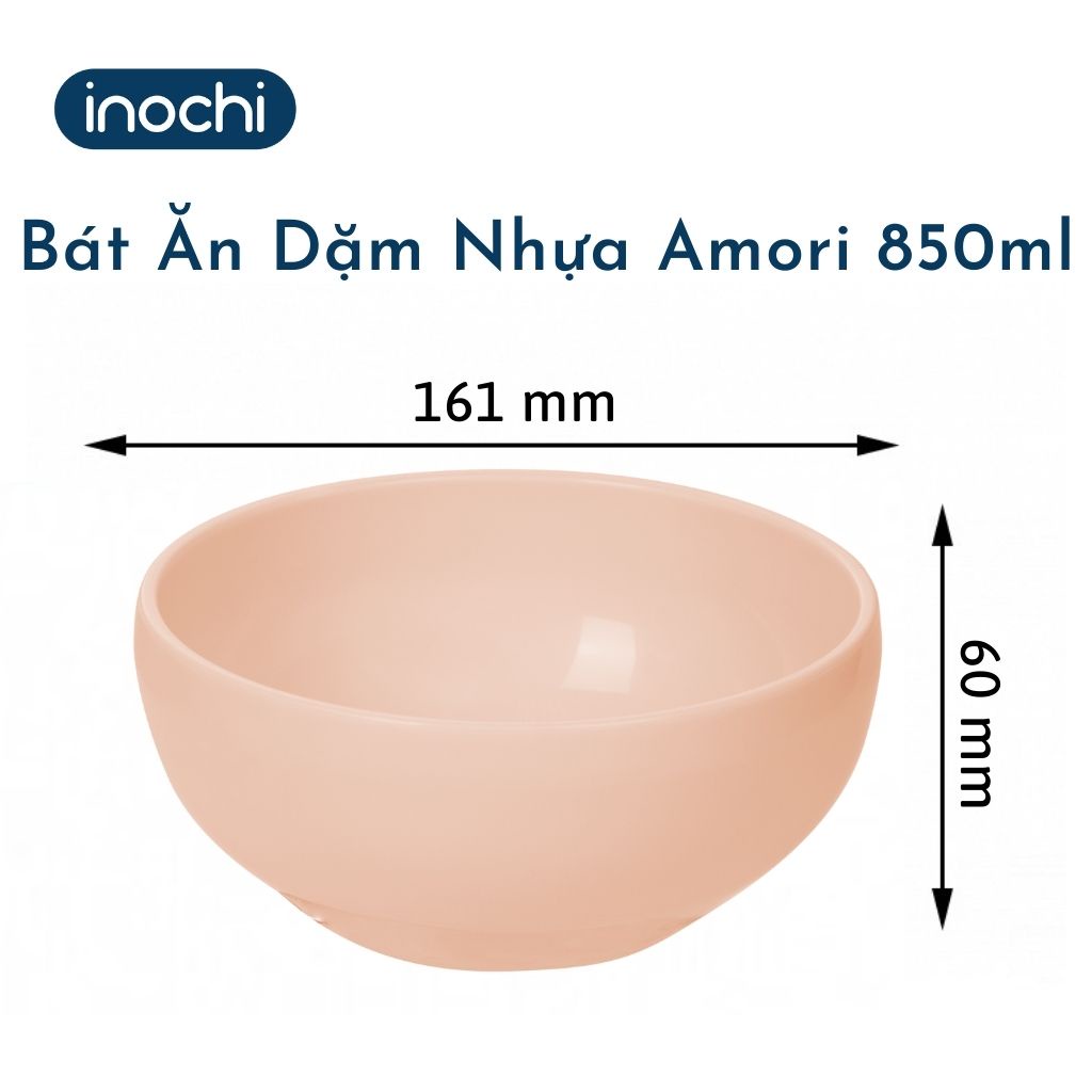 Bát Ăn Cơm Nhựa INOCHI Amori Loại Lớn Cho Bé, Chất Liệu Cao Cấp Chịu Nhiệt Tốt, An Toàn Cho Sức Khỏe 850ml