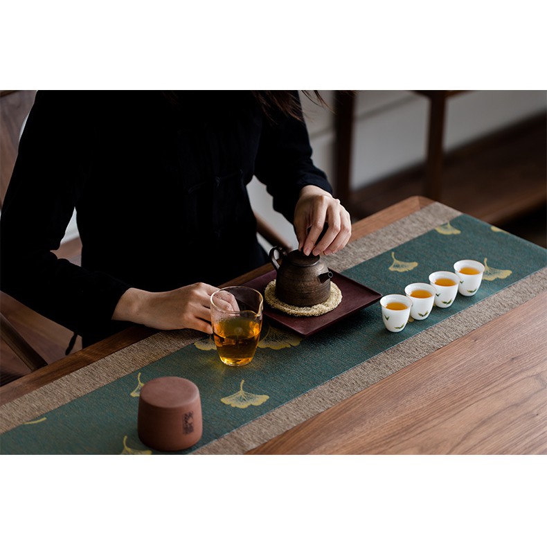 Chiếu trà sang trọng không thấm nước trải bàn trà Đạo kiểu Nhật bản