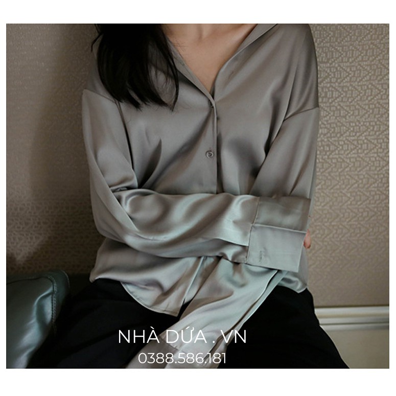 [HÌNH THẬT+VIDEO] Áo sơ mi nữ dài tay chất lụa siêu đẹp mặc công sở đi học đi chơi - phong cách hàn quốc | BigBuy360 - bigbuy360.vn