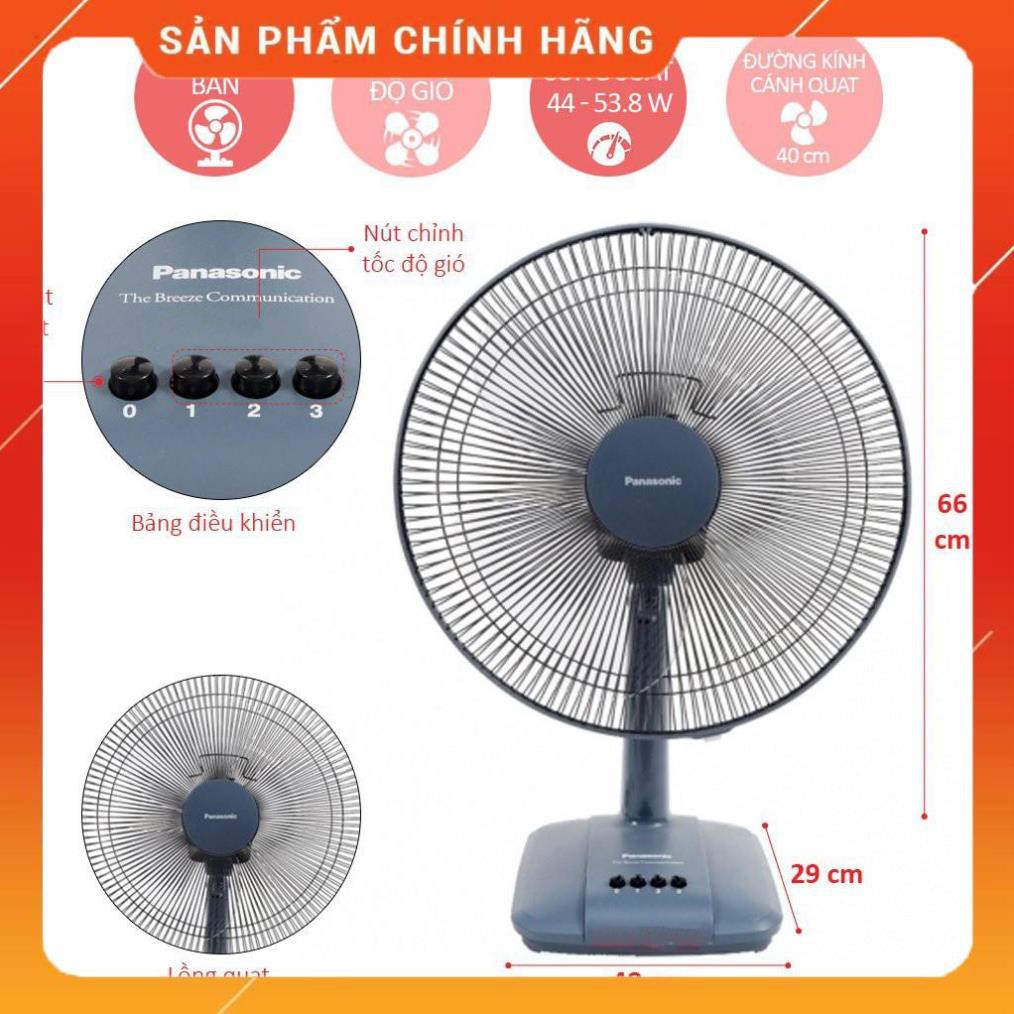 Quạt bàn Panasonic F400C, Hàng chính hãng - Bảo hành 12 tháng BM