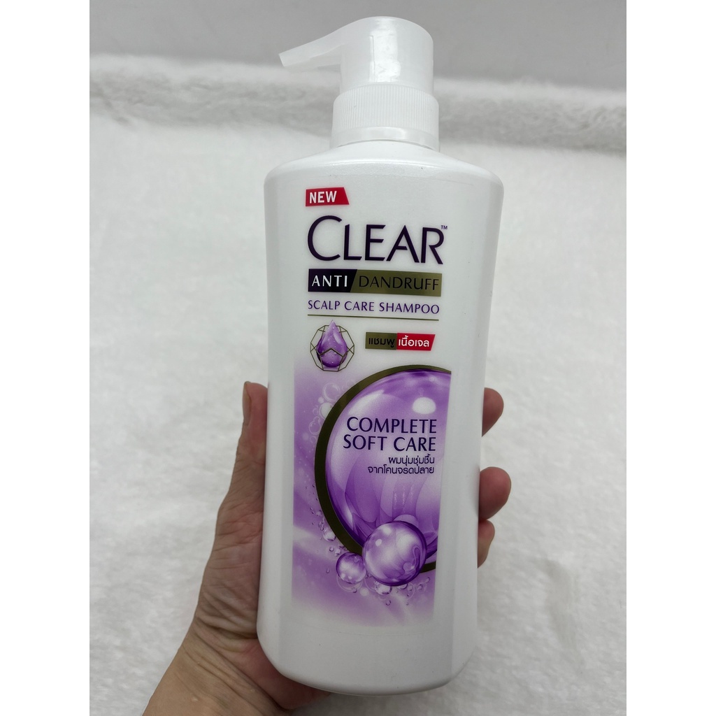 Dầu Gội Clear Bạc Hà &amp; Hoa Anh Đào &amp; Tím Mềm Mượt Thái Lan Mẫu Mới