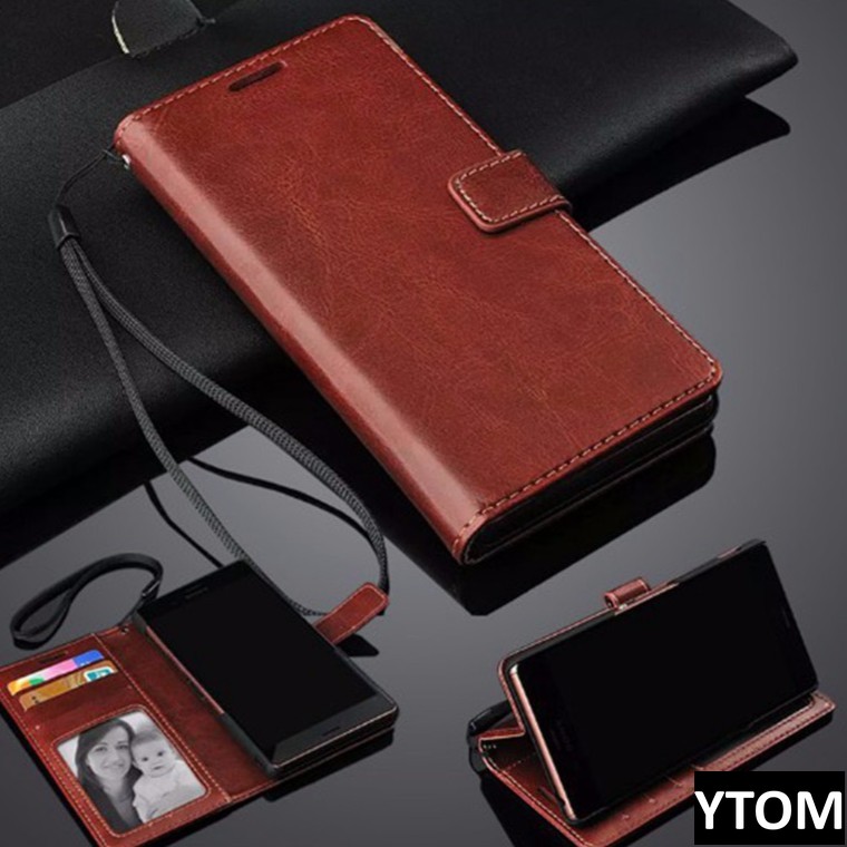 Sang Trọng Bao Da Điện Thoại pu Dạng Ví Nắp Lật Chống Sốc Có Dây Đeo Cho realme 2 pro 3 3 pro 5 5i 5s 6i 6pro 7 7 pro 7i 8 8 pro 8i