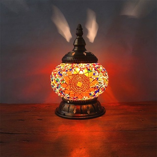 Mới Nhất Khảm Đèn Bàn Vintage Nghệ Thuật Deco Thủ Công Lamparas De Mesa Kính Lãng Mạn Giường Đèn Lamparas Con Khảmos