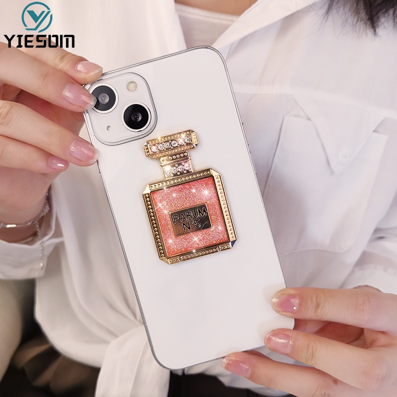 Giá Đỡ Điện Thoại Hình Chai Nước Hoa Kim Tuyến Lấp Lánh Sang Trọng