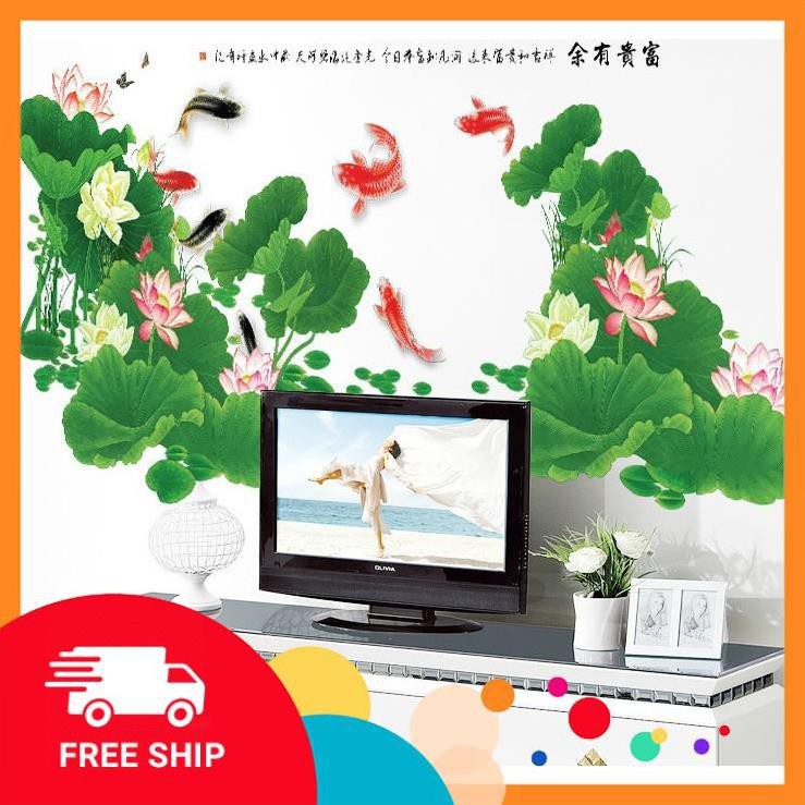 Decal dán tường ⚡️𝗙𝗥𝗘𝗘𝗦𝗛𝗜𝗣⚡️Tranh dán tường - chất liệu nhựa PVC Vinly chống thấm, tạo góc chụp hình checkin