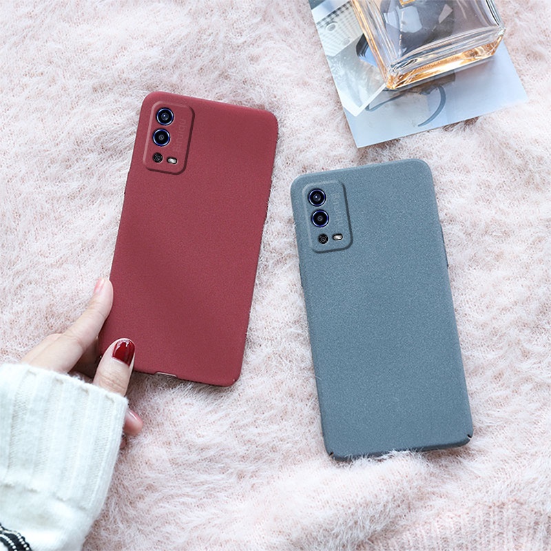 Ốp điện thoại TPU silicon mềm nhám màu trơn đơn giản dành cho OPPO A55 4G