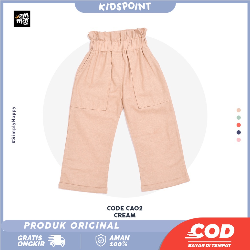 Quần Dài Vải Lanh Chất Lượng Cao CA02 - Culottes Dành Cho Bé Gái 3-12 Tuổi