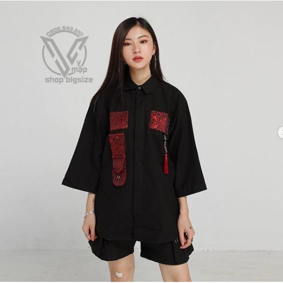 Quần bigsize đen trơn unisex 60-100kg