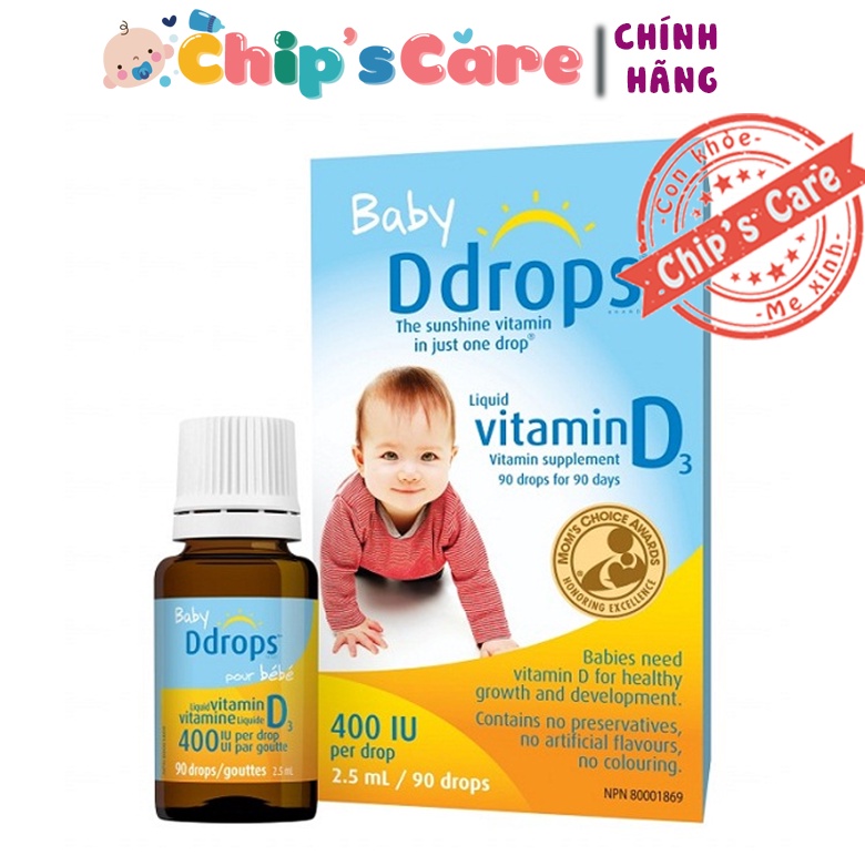 Baby Ddrops vitamin D cho bé từ sơ sinh