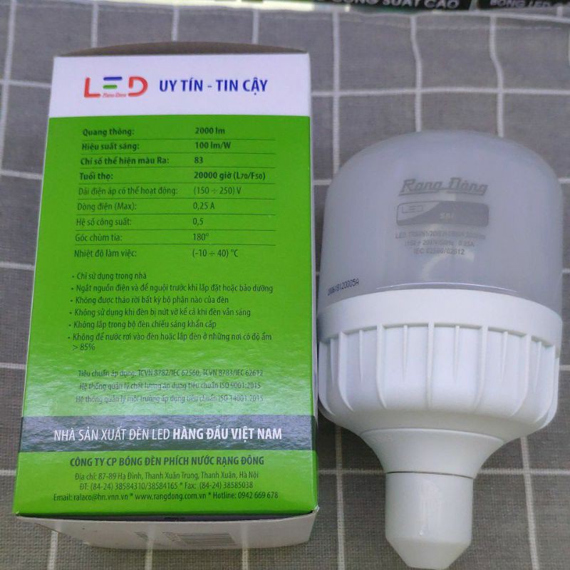 Bóng đèn Rạng Đông LED BULB Trụ TR80N1/20W