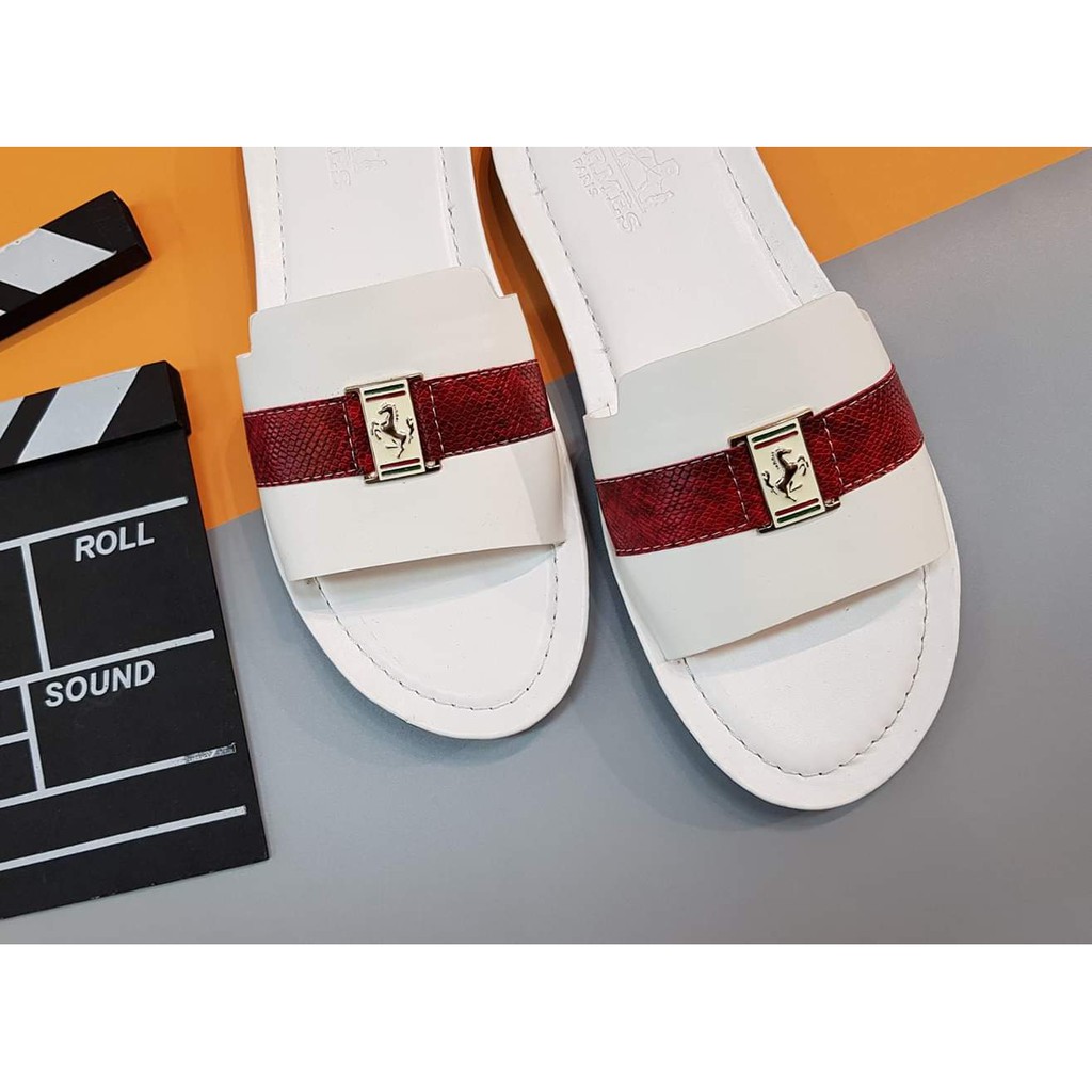 DÉP NAM THÁI LAN BẢN NGANG KHÓA NGỰA VÀNG - TRẮNG