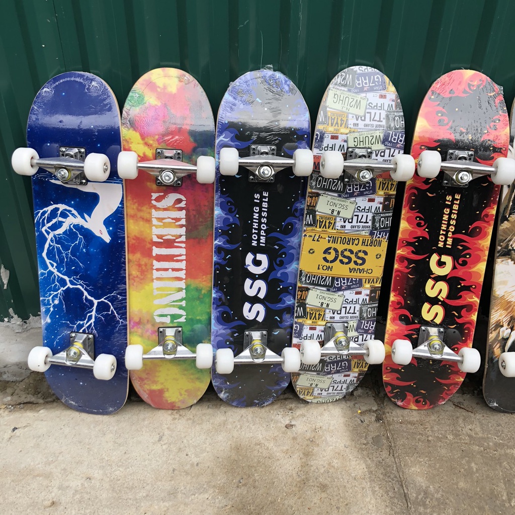 Ván Trượt Skateboard Gỗ Phong 7 Lớp , Mặt Nhám Cao Cấp, Ván Trượt Thể Thao Chuyên Nghiệp