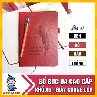 [ Bán sỉ/ lẻ ] Sổ Ghi chép, Sổ Nhật Kí Bìa Da Cứng Kẻ Ngang Chống Lóa Mắt khổ A5 (Kích thước 14,5 x 20,5 x dày 2 cm)