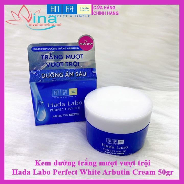 Kem dưỡng trắng da Hada Labo Perfect White Arbutin Cream - 50g