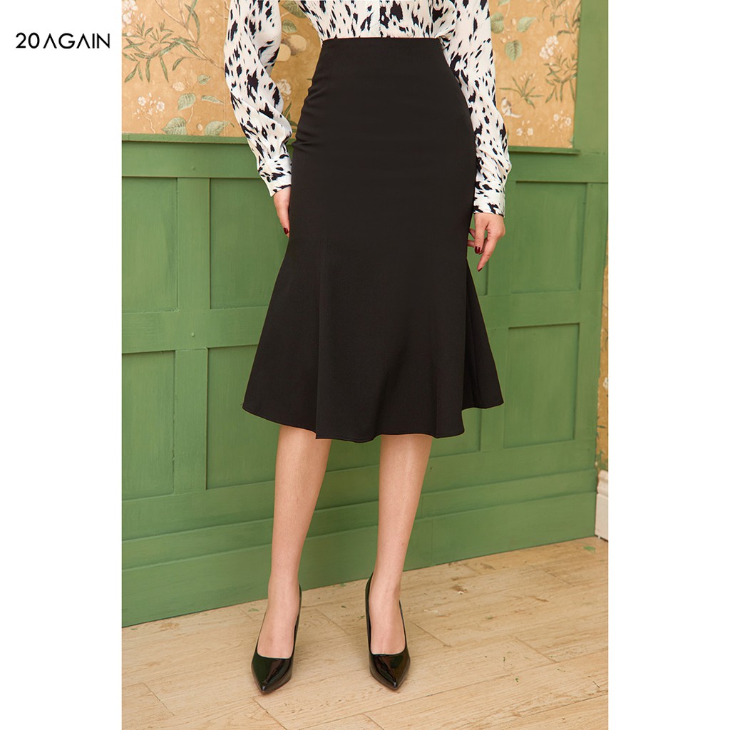 Chân váy công sở dài dáng ôm đuôi cá 20AGAIN JDA1585 tôn vòng 3 và che khuyết điểm | BigBuy360 - bigbuy360.vn