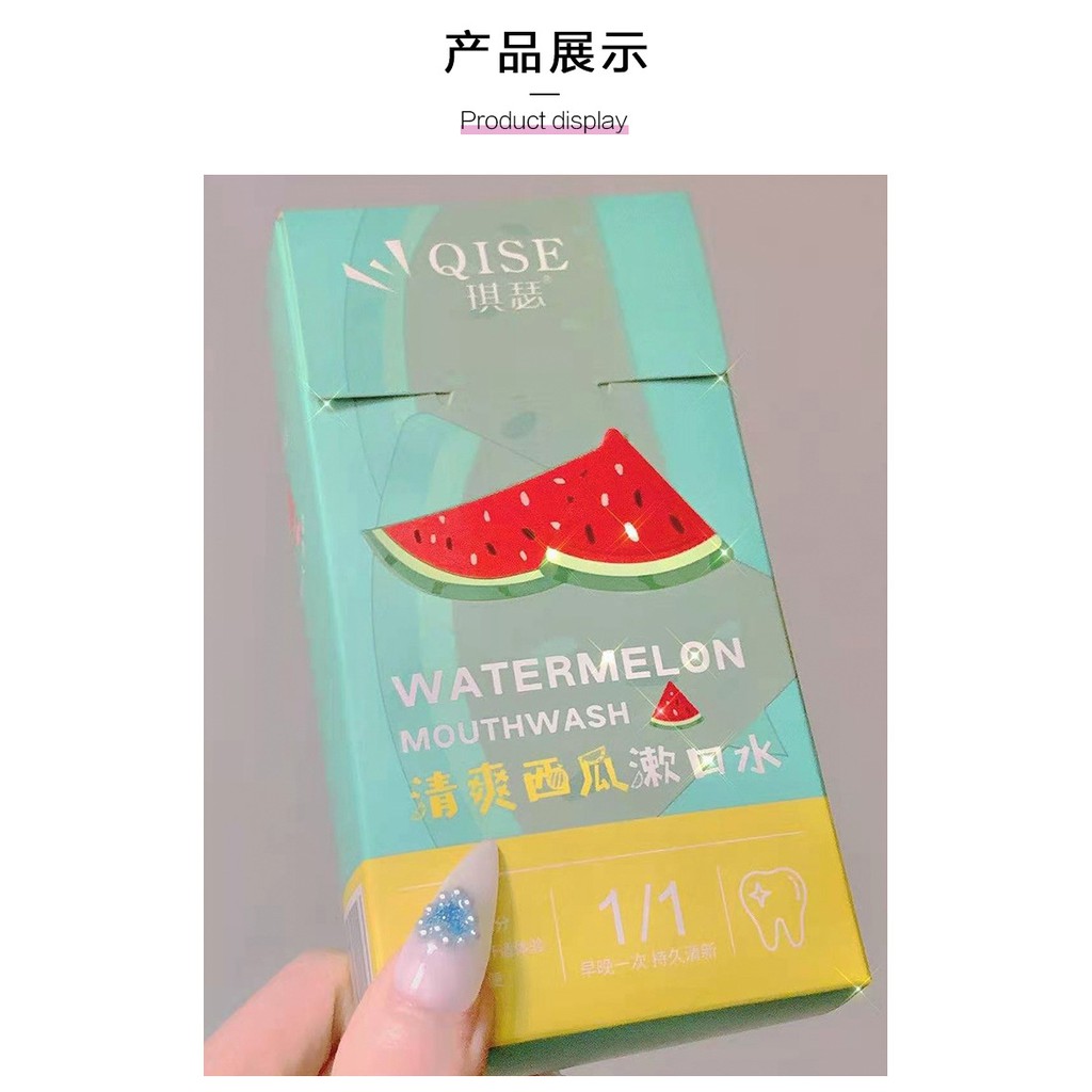 [Hàng mới về] Xịt thơm miệng thảo dưa hấu QISE 10ml