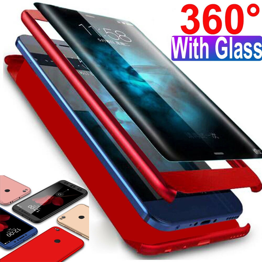 360° Full Cover Case + Tempered Glass for Samsung Galaxy J2 J3 J5 J7 Pro