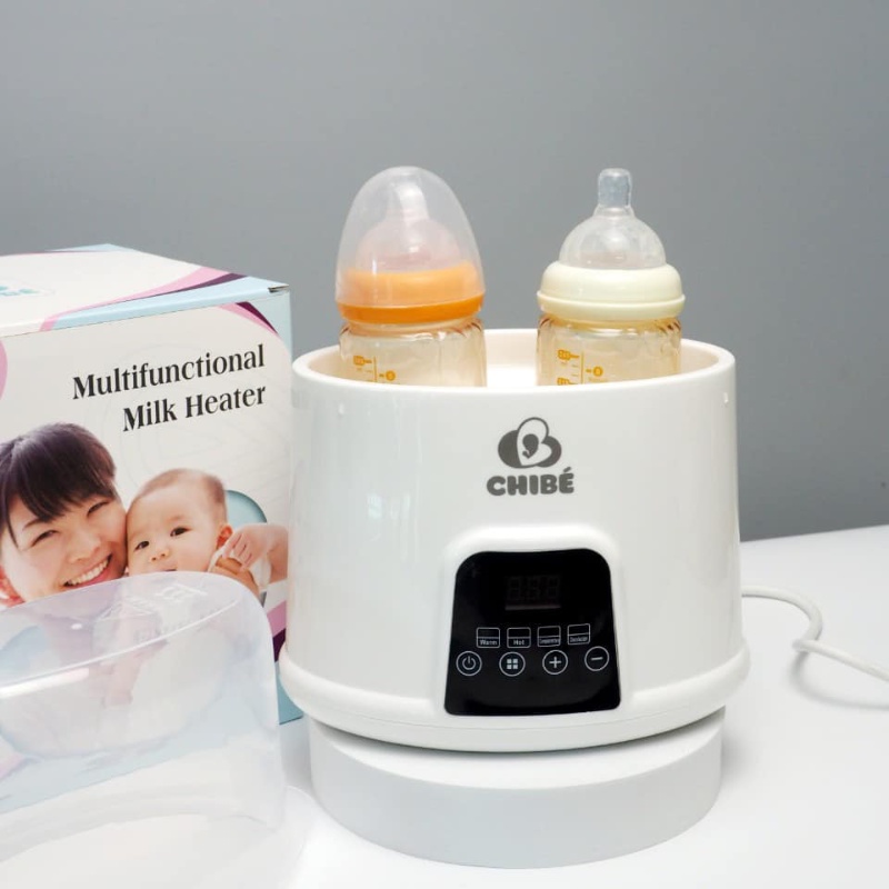 Máy hâm sữa đôi CHIBE- CB017, máy hâm cháo cho bé, giã đông, tiệt trùng đa chức năng, chính hãng - bảo hành 12 tháng