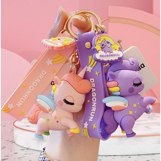 Móc khoá Kỳ Lân ngựa 7 màu unicorn