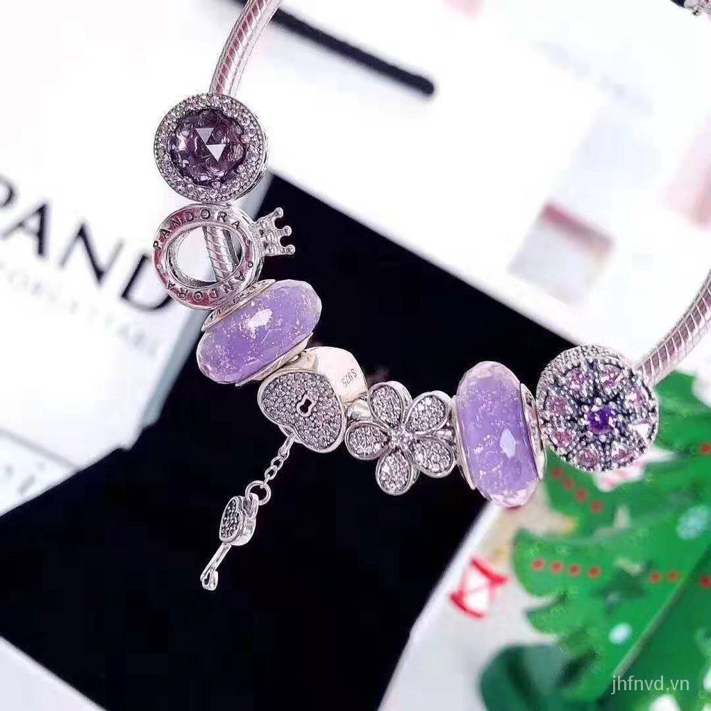 Pandora Vòng Tay Chuỗi Hạt Mạ Bạc 925silver Dòng Acts the Role of Love Charmbracelet Làm Quà Tặng Sinh Nhật Cho Bạn Gái