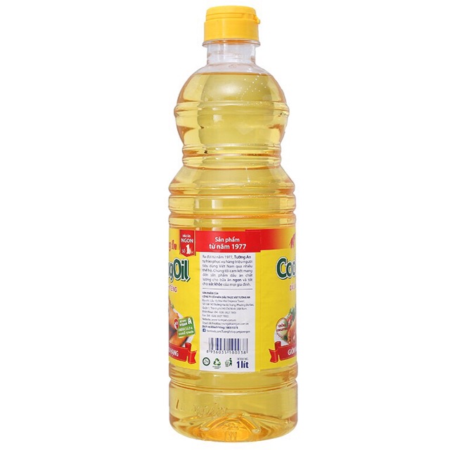 Dầu thực vật Tường An Cooking oil chai 1 lít | BigBuy360 - bigbuy360.vn