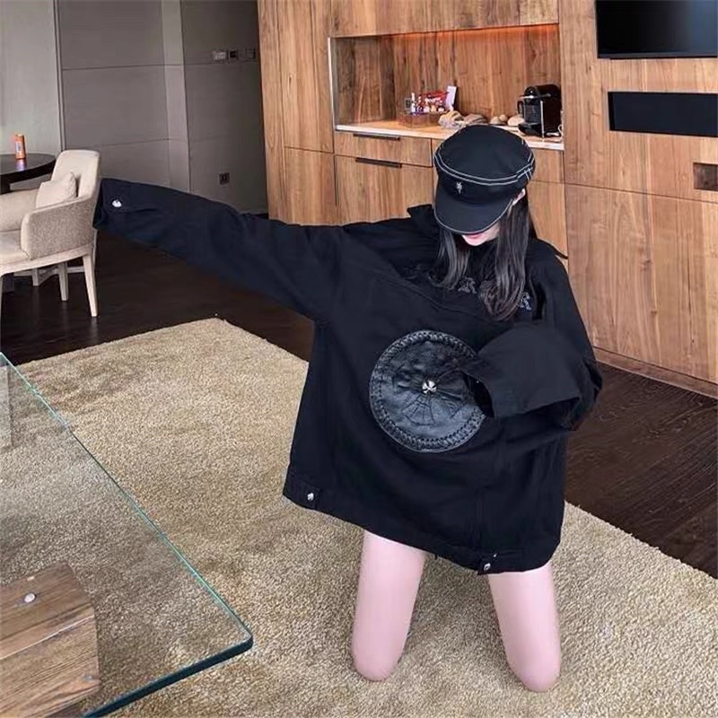 Order áo khoác denim jacket chrome hearts cao cấp