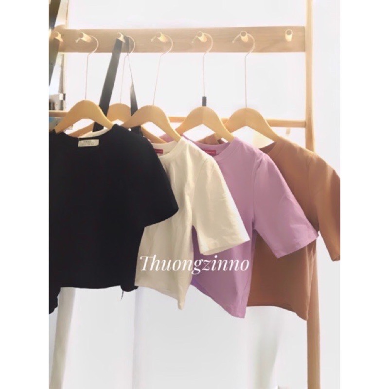 [Ảnh thật/Video]Áo croptop ngắn tay nhiều màu ( có video)