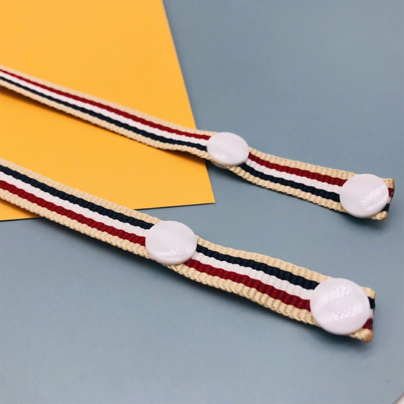 Set 5 Vỏ Bọc Miệng Dây Đeo Cổ Họa Tiết Kẻ Sọc Nhiều Màu Sắc Kèm Nút Cài Tiện Dụng