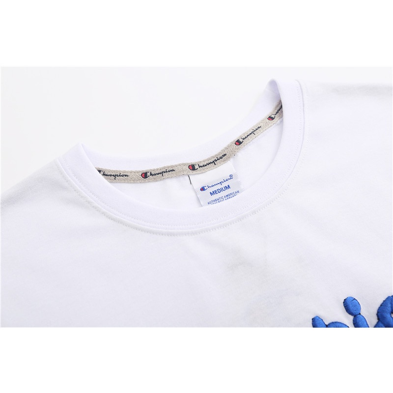 Hàng Bán Chạy Áo Thun Cotton Tay Ngắn Thêu Chữ Cổ Điển Cho Nam Nữ