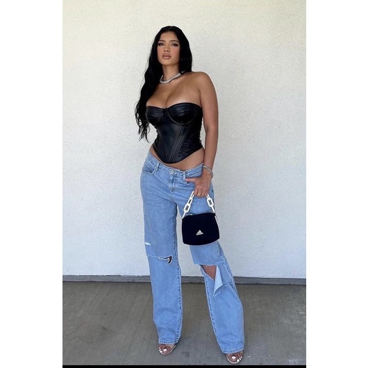Quần jeans ống suông rộng Speek xuất khẩu - Hàng dư xịn