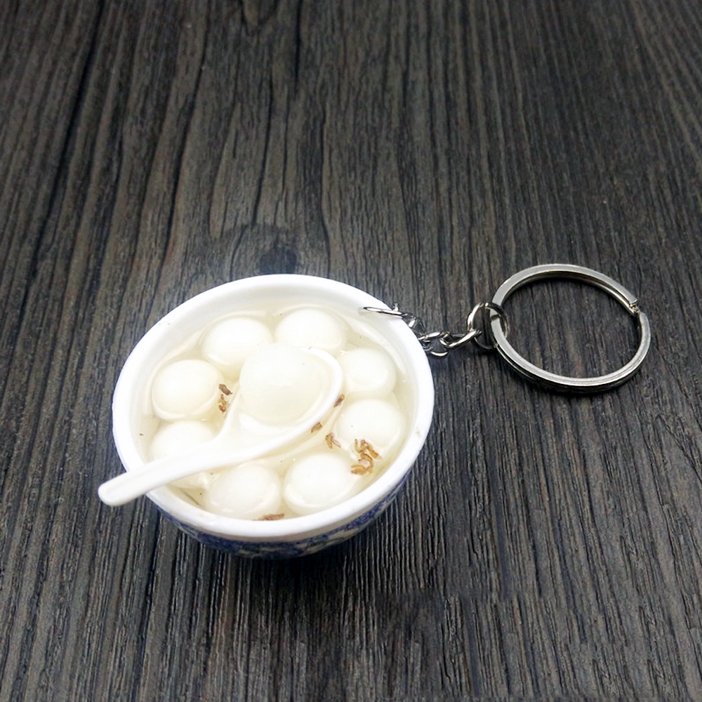Móc khóa thiết kế hình đồ ăn Trung Hoa bằng nhựa đáng yêu
