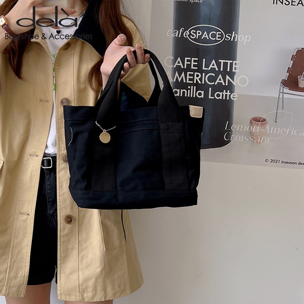 Dela Túi Vải canvas Kích Thước Lớn Phong Cách Nhật Bản Mới