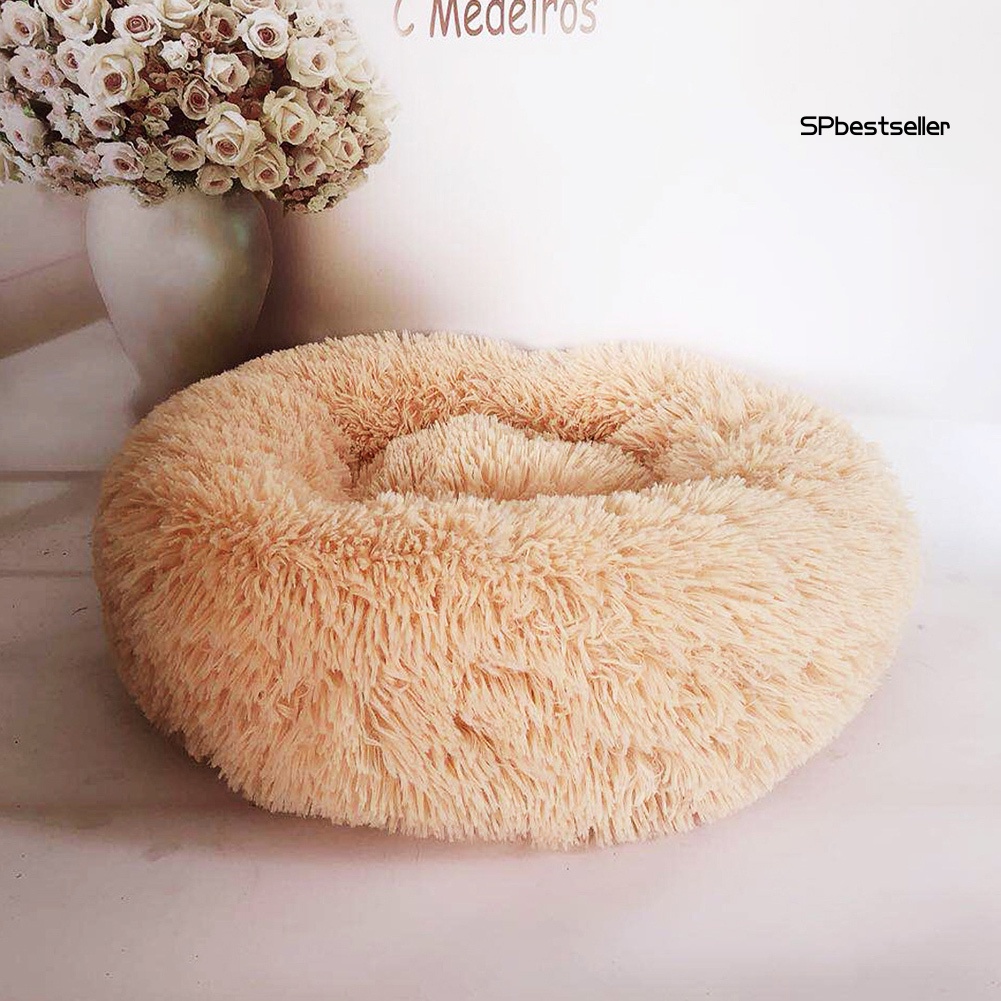 Giường Ngủ Hình Tròn Bằng Vải Bông Giữ Ấm Mùa Đông Cho Thú Cưng