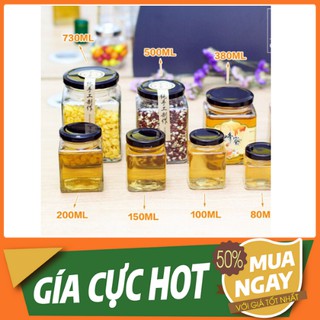 ❣️ Hũ Thủy Tinh Vuông Nắp Thiếc ❣️