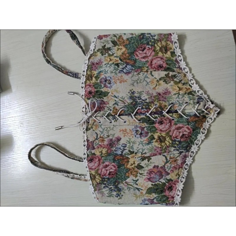 [SẴN] ❤️ Áo hai dây corset phong cách cổ điển Pháp giống quyến rũ thắt eo vạt chữ V ❤️ - CRABE A43 | BigBuy360 - bigbuy360.vn