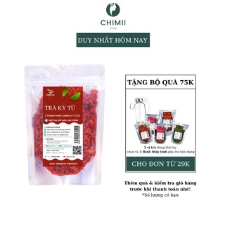 Kỷ Tử (Câu Kỉ Tử) Đỏ Đều LOẠI ĐẸP CHIMIITEA Túi 100g Pha Trà Hoa Cúc, Giúp Đẹp Da, Bổ Máu, Dễ Ngủ, Sáng Mắt