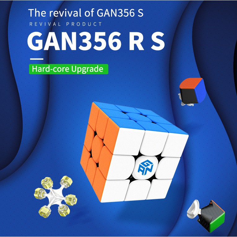 Gan356RS 3x3x3 Magic cube Gan356 RS Professional Gan 356R S Speed Cube Rubik 3x3 GAN 356 RS Màu mới ốc Numberical MKL le