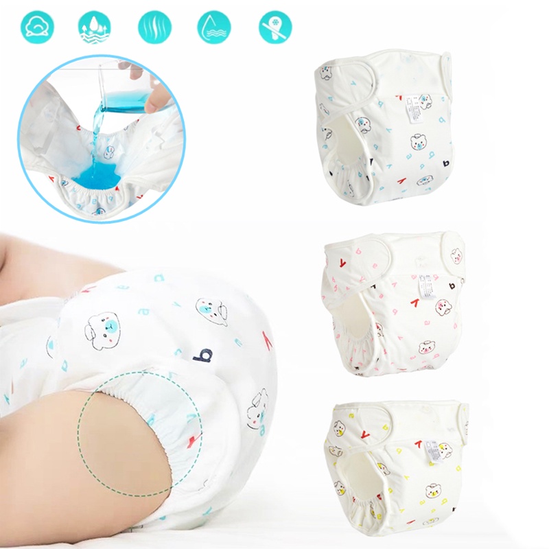 Thiết kế Velcro Tã vải cotton có thể giặt tái sử dụng tiện dụng cho bé sơ sinhTã vải cotton có thể giặt tái sử dụng tiện dụng cho bé sơ sinh Quần đóng bỉm sơ sinh an toàn thoáng khí điều chỉnh được sử dụng nhiều lần