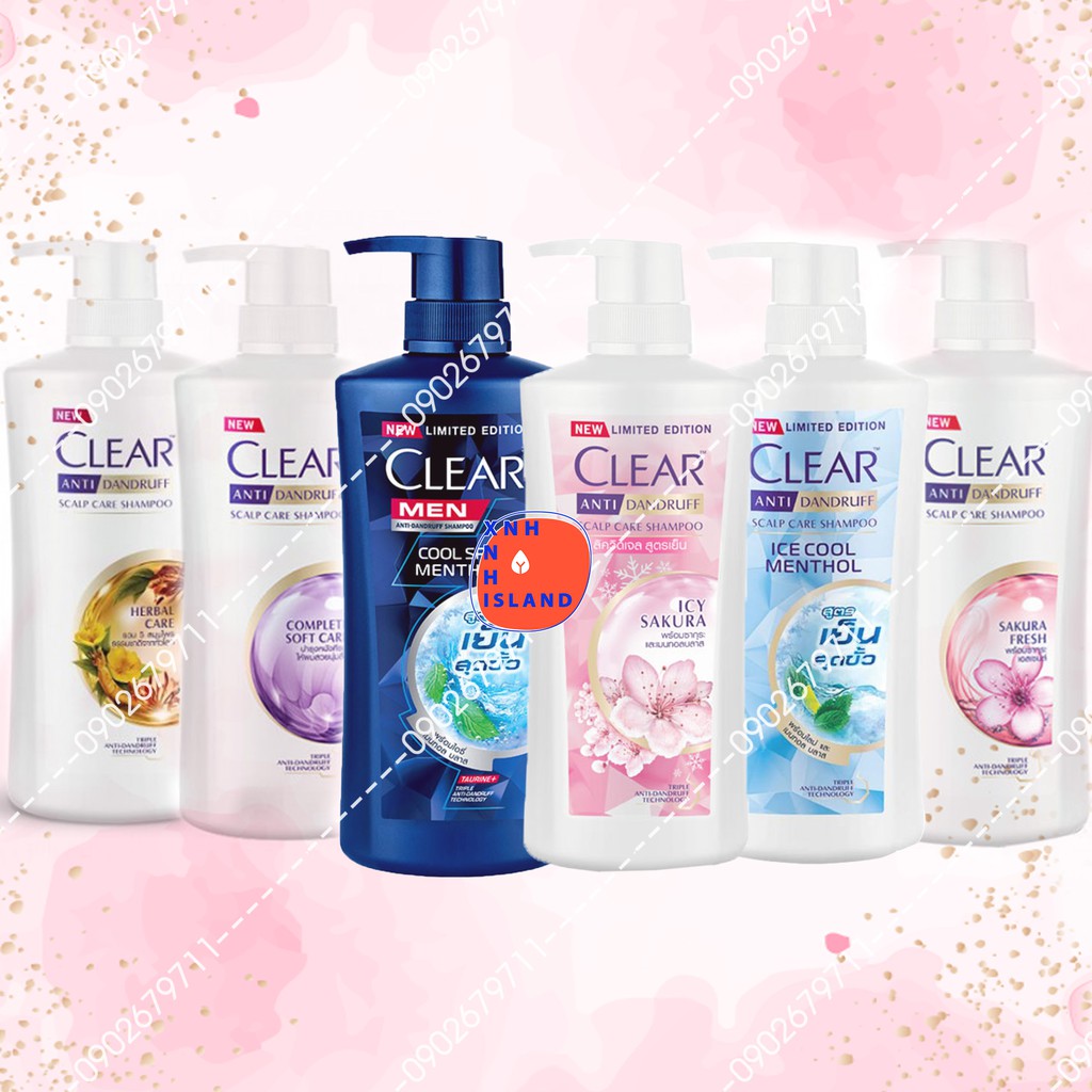 Dầu Gội Đầu Clear Các Loại Thái Lan 450ml - 480ml