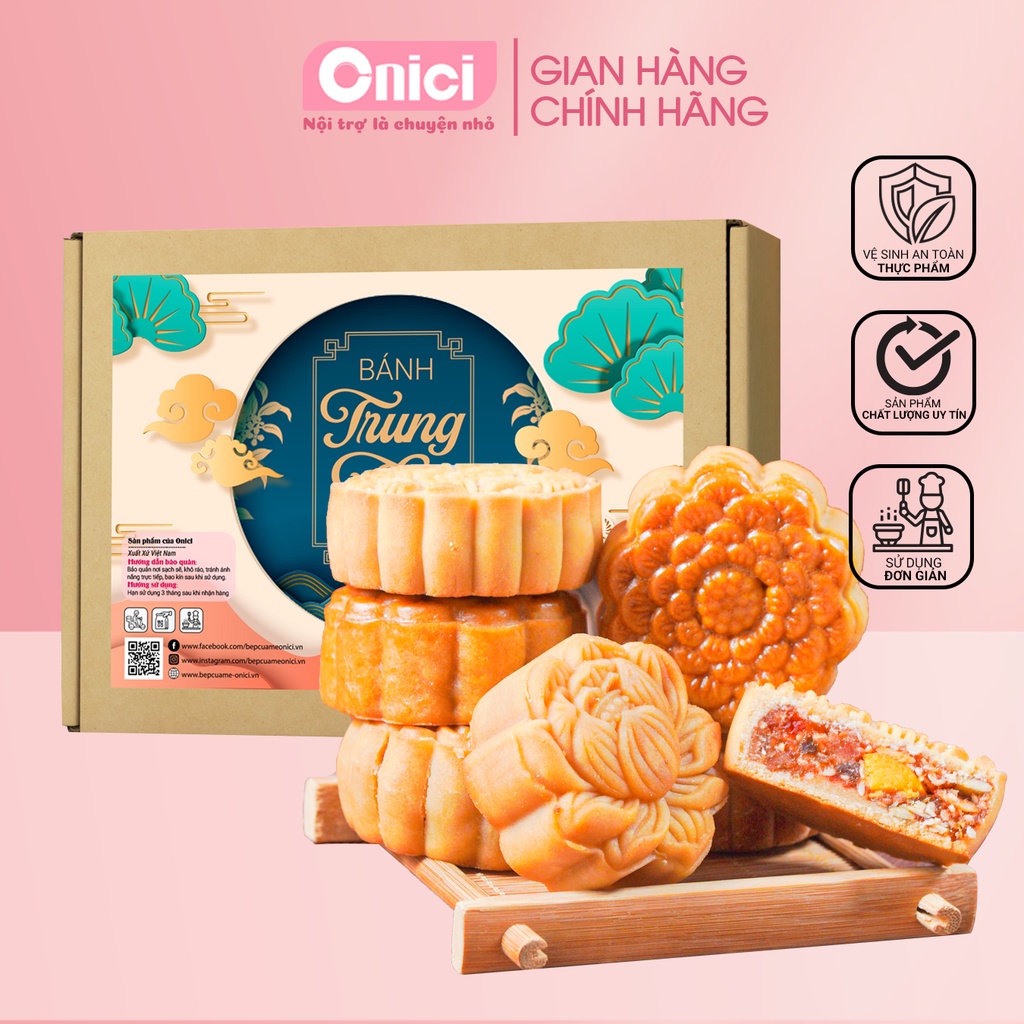 Bánh trung thu Bếp Của Mẹ ONICI combo 6 cái 6 vị thơm ngon