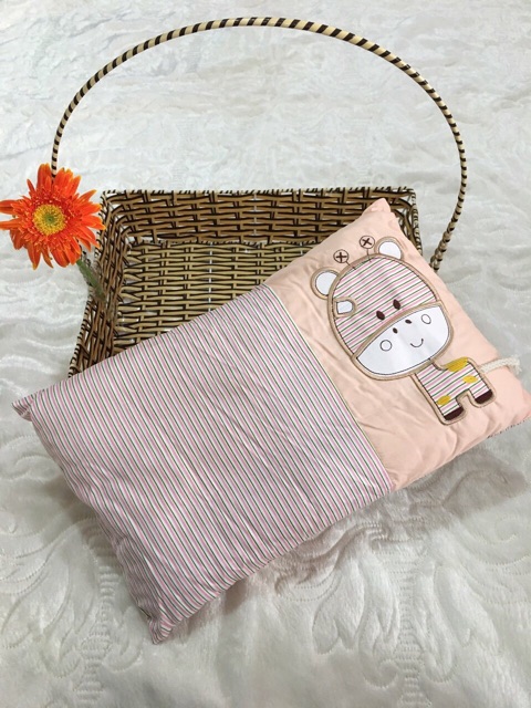 Gối Bông Matxa Cho Bé (Vỏ Tháo Rời)size 25*40*5cm,dùng cho bé Dưới 4 tuổi -&gt; Được Chọn Màu