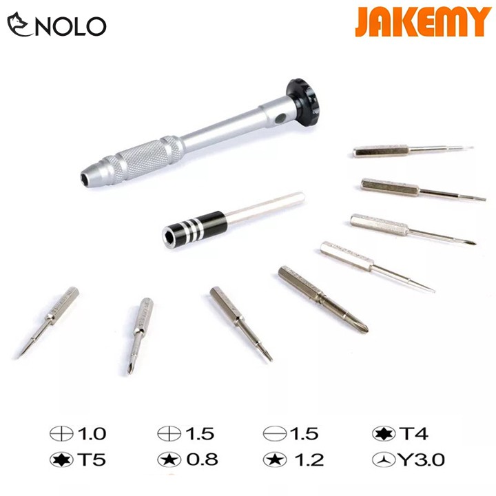 Bộ Vít Sửa Chữa 10in1 Jakemy JM8143 Chuyên Sửa Điện Thoại Đồ Điện Gia Dụng Đầu Hít Nam Châm Chất Liệu Hợp Kim CRV6150