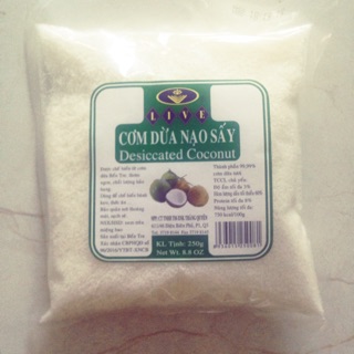 [freeship 99k toàn quốc cơm dừa nạo sấy live 250g