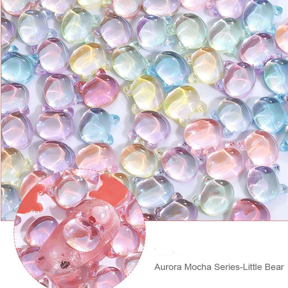 OCEANMAP Đá Đính Trang Trí Móng Tay 3D Hình Gấu Dễ Thương