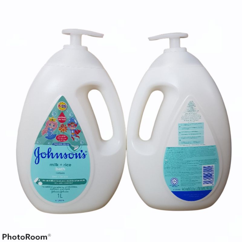 Sữa tắm chứa sữa và gạo cho bé Johnson's chai 1000ml