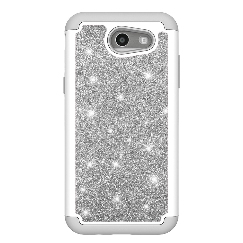 For Samsung J3 (2017) US/J3 Prime/J3 Emerge/J327 Casing Glitter 2 in 1 Design