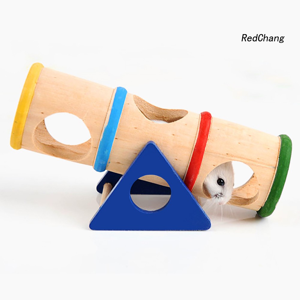 Đồ Chơi Ống Gỗ Bập Bênh Cho Chuột Hamster